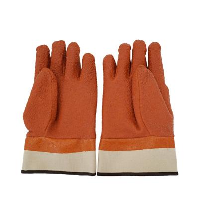 China PVC Dotted Freezer Anti-Slip Protective Mitt For Hand Working Mitt Cotton PVC Dotted Work Mitt for sale