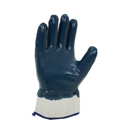 China Heavy Duty Industry Oil& Abrasion Resistant Oil Resistant Blue Nitrile Coated Automotive Nitrile Coating Gas Resistant Oil Working Grip Heavy Duty Grip Hand for sale