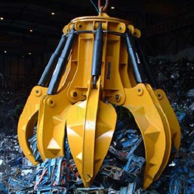 China Bulk Heavy Duty Cargo Orange Peel Grab Bucket Electric Hydraulic for sale