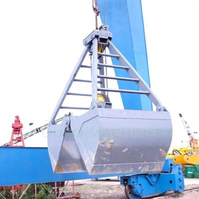 China Sand Handling Bulk Cargo 2 Rope Clamshell Grab Bucket for sale