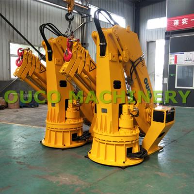 China Crescimento telescópico de aço de grande resistência de 1t 10m Marine Davit Crane Knuckle And à venda