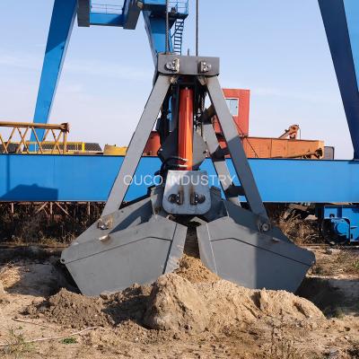 China 12 Cbm Q355 Crane Grab Bucket Radio Remote Hydraulische Clamshell Te koop