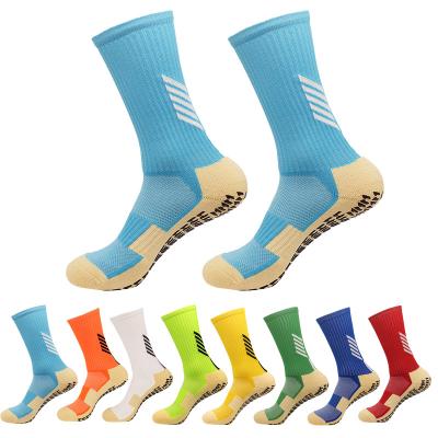 China Custom Made Good Quality Non-Slip Basketball Soccer Sports Socks Anti Slip LOGO Anti Slip Sports Soccer Socks For Men for sale