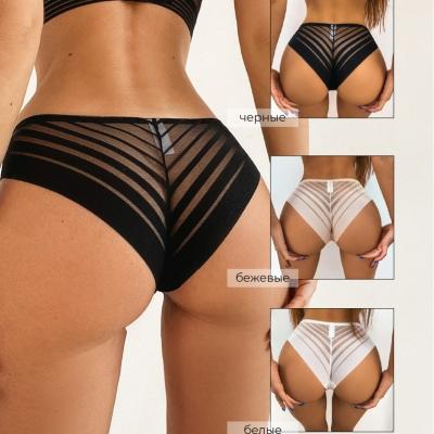 China Wholesale Suppliers Russia Striped Women's Sexy Seamless Lace Panties Underwear Breathable Thongs For Ladies for sale