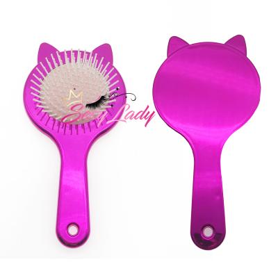 China Hot Selling Pink Hair Comb Fashionable Hair Comb Hair Combs Hair Accessories Mirror Hair Combs Brush Air Cushion for Straightening Hair for sale