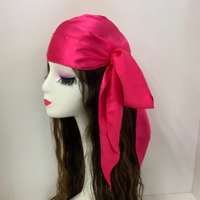 China High Quality Silky Custom Logo Silky Unisex Men's Durag And Hood With Tie for sale