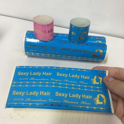 China Waterproof Custom Hair Extension Packaging Labels , Custom Hair Labels And Packaging For Hair Bundles for sale