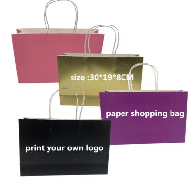 China Custom Recyclable Clean Packaging Logo Bag Paper Bag Hair Color Shopping Bag for sale