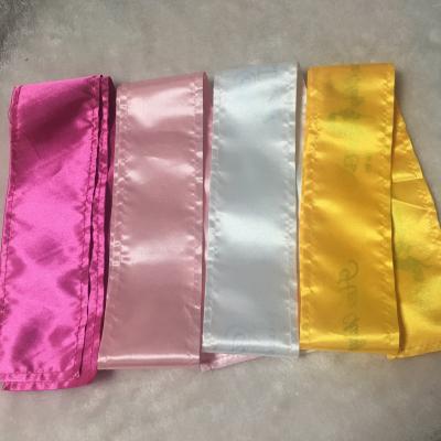 China Daily life no edge silk wrap logo scarf satin wholesale tape for hair extension business main tape for sale