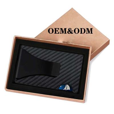 China New Arrival Real Carbon Fiber Card Holder Card Holder Money Clip Men's Business Carbon Fiber Wallet for sale