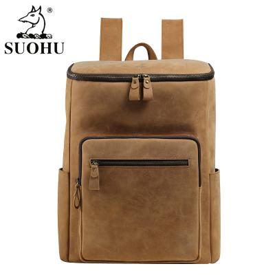 China New OEM Anti-theft Custom Outdoor Laptop Backpacks Travel Rucksack Leather Bags For Men Backpack for sale