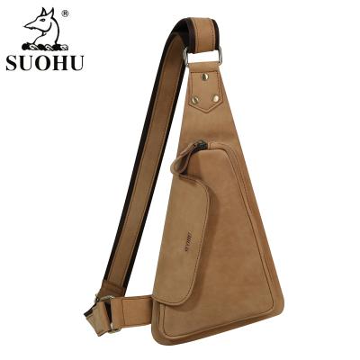 China Vintage High Quality Mens Casual Cross - Body Bag Fashion Leather Shoulder Bag New Arrival Mens Chest Bag Messenger for sale