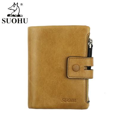 China Luxury Custom Men's Rfid Genuine Leather Wallet RFID Card Holder Wallet Men's Wallet Dropshipping for sale