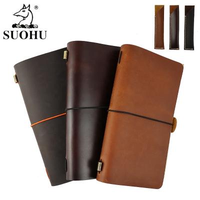 China Wholesale Hardcover Blank Embossed Journal Notebook Leather Leather Custom Cover With Inner Page for sale