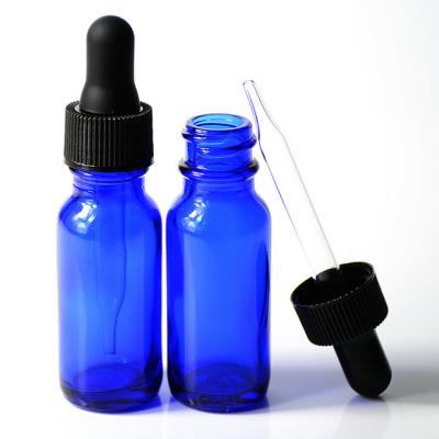 China 15ml Transparent Amber Black White Round Chemical Blue Green Boston Glass Personal Care Frosted Essential Oil Glass Dropper Bottle for sale