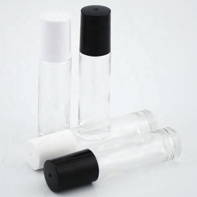 China High Quality Personal Care Cylinder 10ml Roll On Essential Oil Glass Bottles With Metal Rollerballs For Perfume for sale