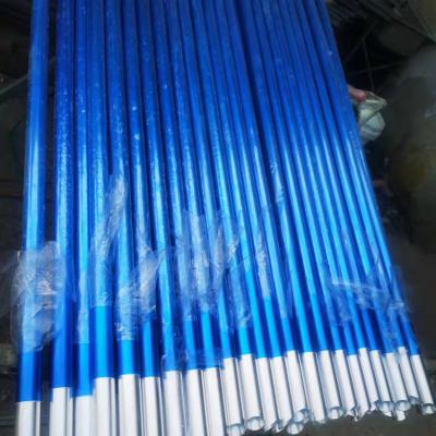 China Customized blue round 6063 aluminum 6061 aluminum tube seamless cavity anodized aluminum pipe for sale