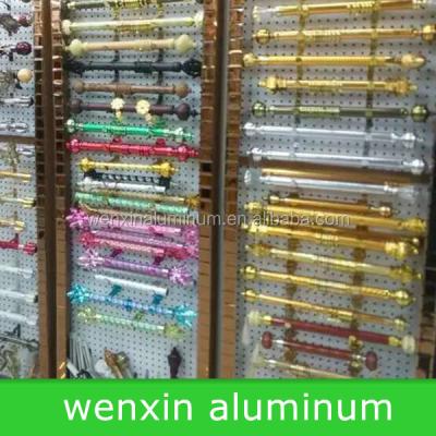 China Pink Metal Powder Coating Curved Aluminum Curtain Rod for sale