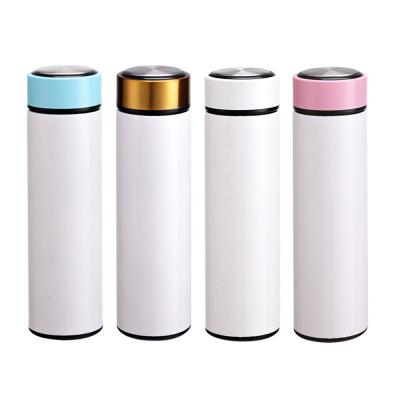 China Sustainable Sublimation Blanks Double Wall Stainless Steel Vacuum Bottle Mug Cup With Filter for sale