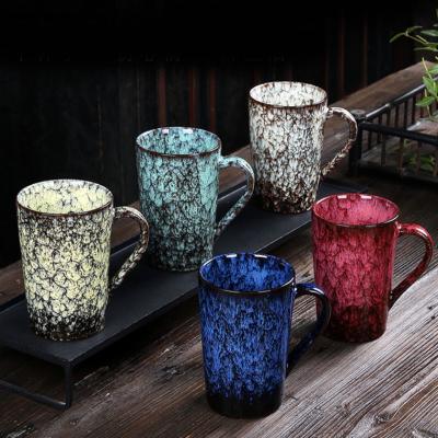 China Viable Wholesale Retro Flame Ceramic Coffee Cup Ceramic Mug for sale