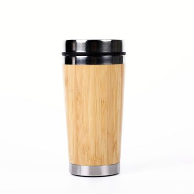 China Sustainable Bamboo Tumbler Coffee Travel Tumbler Car Cup Bamboo And Stainless Steel Cup for sale