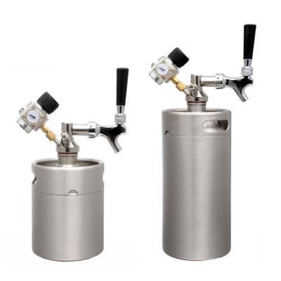 China Beer With CO2 Gas Regulator Buzzer Stainless Steel Multi Beer Pressurized Beer Dispenser For Bars And Hotels Beer Keg for sale