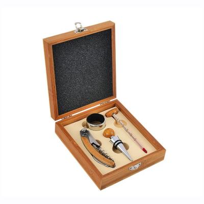 China Viable Custom Wine Corkscrew Set Wine Opener With Bamboo Box Home Gadgets for sale