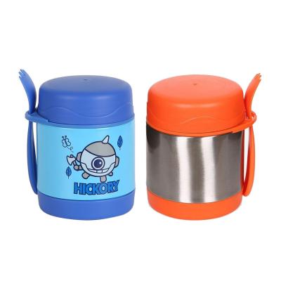 China Custom Design Cute Cartoon Freshness Preservation Kids Food Bowl Vacuum Insulated Kids Food Pot 304 Stainless Steel Soup Pot for sale