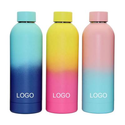 China Hot Sale Outdoor Sport Viable Matte Drinking Water Bottle Portable Gym 500ML Double Walled Stainless Steel Thermo Vacuum Flask for sale