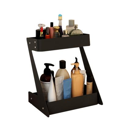 China Nordic Sustainable Storage 2-Tier Shelf Stackable Organizer For Cosmetics Multifunctional For Bathroom Countertop Organizer for sale