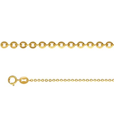 China 18K Solid Gold Factory Direct Sale O Dubai Snap Chain Necklace Filled Gold Chain For Jewelry Making for sale