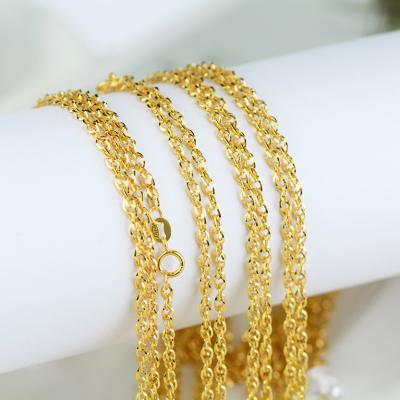 China CLASSIC Direct Jewelry China Factory Design Real French Rope Cavity Gold Spinning Chain for sale