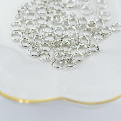 China DIY Jewelry Making Accessories Fast Delivery Large Size 5.5Mm Light Weight Spring Ring Sterling Silver Clasps Jewelry Findings For Jewelry Production for sale