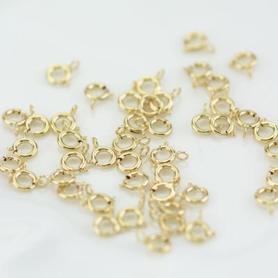 China Other Factory Price 9K 10K 14K 18K Standard Spring 5.0MM Jewelry Findings Clasp For Necklace Bracelets for sale