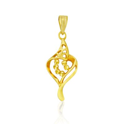 China Classic and elegant high quality 18k yellow gold elegant style pendant necklace for women for sale