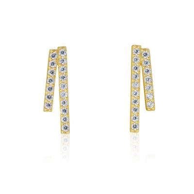 China FASHIONABLE personality high quality pure cubic zirconia fashion circle luxury retro 18k light plated gold earrings for sale