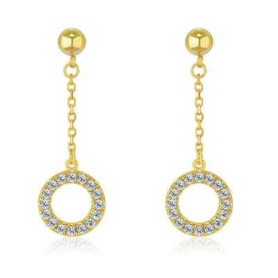 China Romantic Hot Selling High Quality Real 18k Solid Gold Customized Earring Women Jewelry for sale