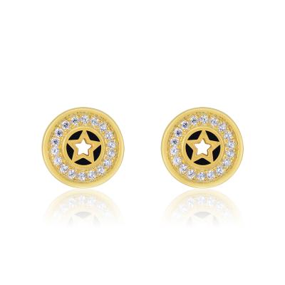 China Hot-selling Popular Brand Wholesale Price Women's Jewelry 18k Soild Gold Best Design Cute Earrings for sale