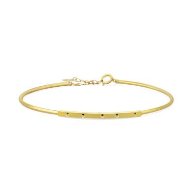 China Chinese Supplier CLASSIC 18k Solid Plated Japanese Thin Circle Temperament Gold Bracelet for sale