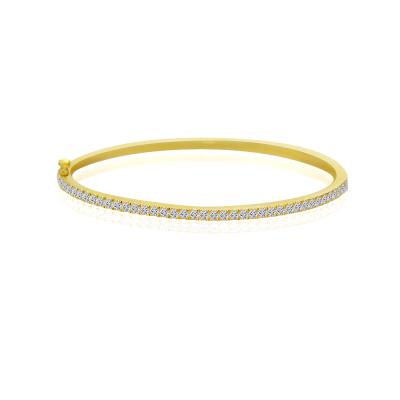 China New Arrival 18K Real CLASSIC Solid Gold Personalized Word Bangle Charm Bracelets Women Jewelry for sale