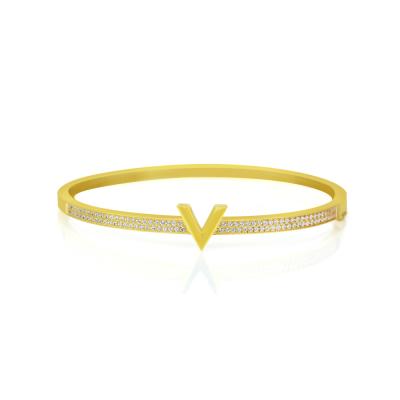 China VFOOK FASHIONABLE New Arrival 18K Real Solid Gold Personalized Word Bracelet Charm Bracelets Anklets for sale