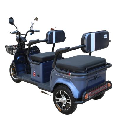 China Passenger 60V1000W Passenger Electric Tricycle Two Wheel Seat 3 Electric Leisure Tricycle Adult for sale