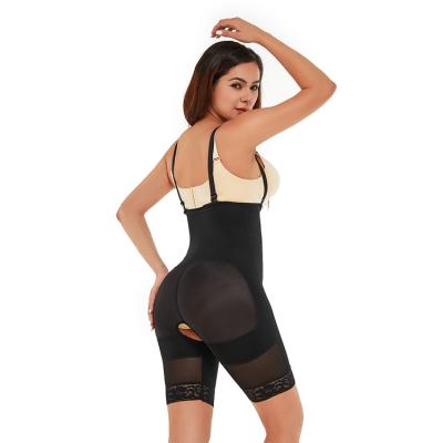 China Padded Buttocks Wholesale Seamless Control Panties Women Shaper Shoulder Strap Jumpsuit for sale