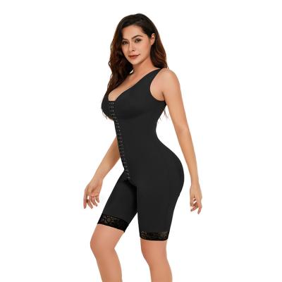 China Padded Buttocks Women Plus Size Compression Open Crotch Body Shaper One Piece Jumpsuit for sale