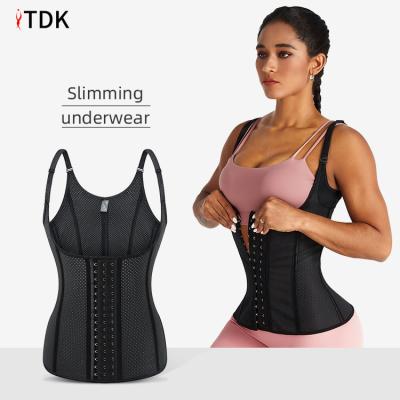 China 2022 New Design Exercise 9 Viable Bones Corset Women Steel Waist Trainer Slimming Vest Latex Waist Trainer for sale