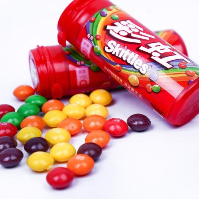 China Kids Normal Wholesale Sour Hard Candy Patch Wonka Fruit Gummy Skittles Juicy Candy for sale