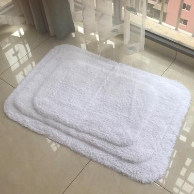 China 100% Sustainable Hotel Linen Cotton Staple Bath Mat Anti-Slip Bathroom Mat Water Absorption Long Towel Cover for sale