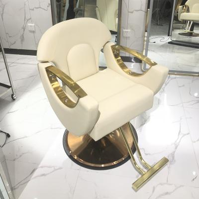 China Modern beauty salon chair haircut chair barber chair can be special high-end barber shop filed can be raised and rotated for sale