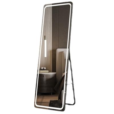 China Special mirror lit for barber shop floor mirror platform hair salon mirror hot dyeing smart touch screen for sale