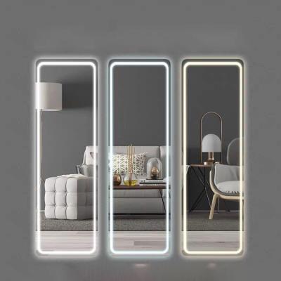 China Hot Selling Lighted Modern Design Style Hair Salon Safe Station Styling Mirror Hair Salon Furniture Barber Shop Mirrors for sale